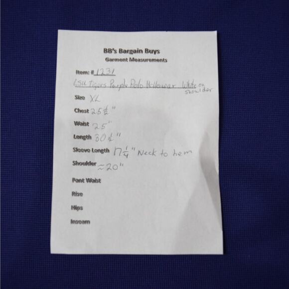 LSU TIGERS Men's Purple Polo Sz XL Hallovers Knit Shirt Embroidery Nice - Picture 8 of 8